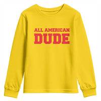 4th of July All American Dude Youth Sweatshirt - Wonder Print Shop