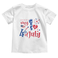 Newborn  My First 4th of July Toddler T Shirt Baby Infant Neutral Outfits Stars Stripe - Wonder Print Shop