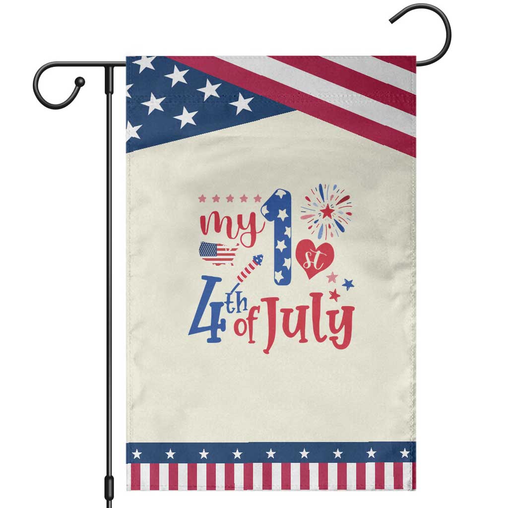 Newborn My First 4th of July Garden Flag Baby Infant Neutral Outfits Stars Stripe