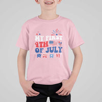 Newborn My First 4th of July T Shirt For Kid Groovy Baby Infant Neutral Outfits Stars Stripe - Wonder Print Shop