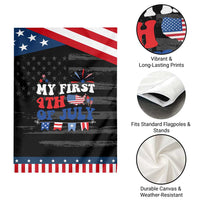 Newborn My First 4th of July Garden Flag Groovy Baby Infant Neutral Outfits Stars Stripe