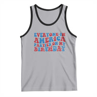Everyone In America Parties On My Birthday Tank Top 4th Of July Birthday Party - Wonder Print Shop