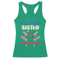 Trade Sister For Firecrackers Racerback Tank Top Funny Boys 4th Of July Kids Patriotic - Wonder Print Shop