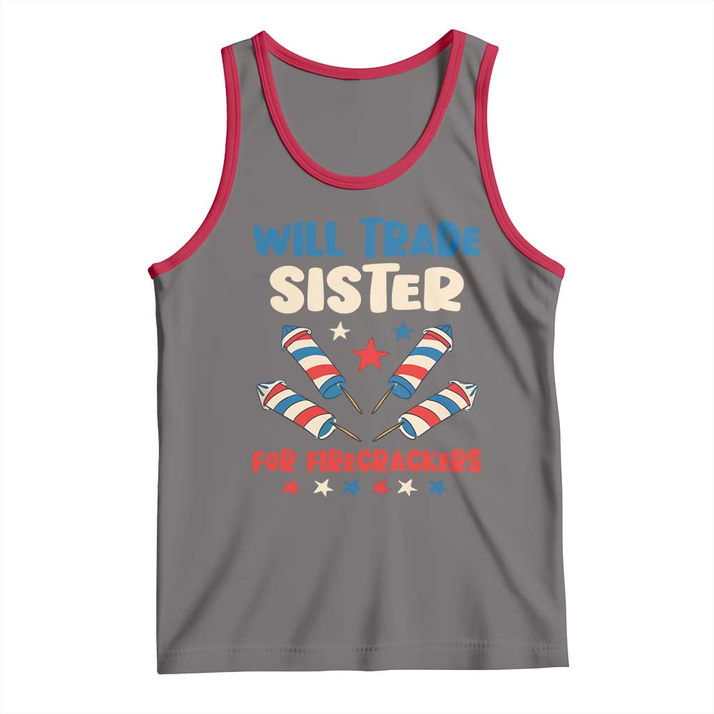 Trade Sister For Firecrackers Tank Top Funny Boys 4th Of July Kids Patriotic - Wonder Print Shop