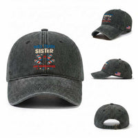 Trade Sister For Firecrackers Washed Cotton Baseball Cap Funny Boys 4th Of July Kids Patriotic