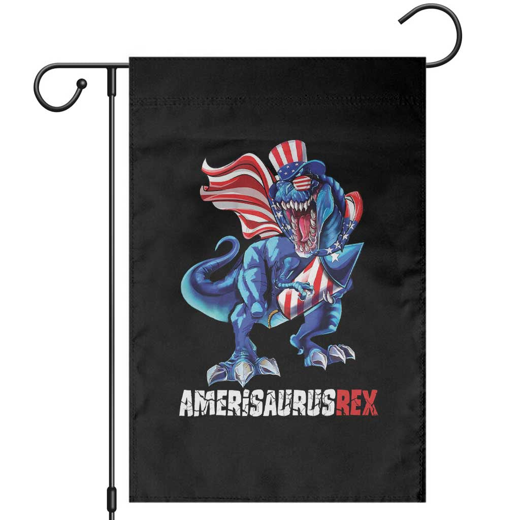 Dinosaur 4th of July Garden Flag Funny Boys Kids Patriotic - Wonder Print Shop