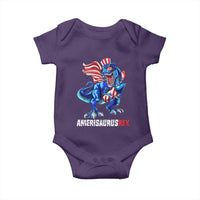 Dinosaur 4th of July Baby Onesie Funny Boys Kids Patriotic - Wonder Print Shop
