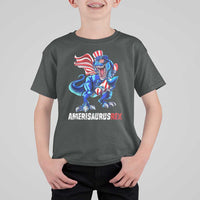 Dinosaur 4th of July T Shirt For Kid Funny Boys Kids Patriotic - Wonder Print Shop