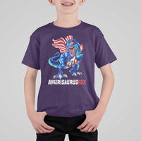 Dinosaur 4th of July T Shirt For Kid Funny Boys Kids Patriotic - Wonder Print Shop