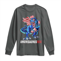 Dinosaur 4th of July Long Sleeve Shirt Funny Boys Kids Patriotic - Wonder Print Shop
