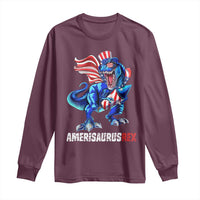 Dinosaur 4th of July Long Sleeve Shirt Funny Boys Kids Patriotic - Wonder Print Shop