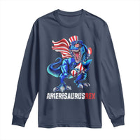 Dinosaur 4th of July Long Sleeve Shirt Funny Boys Kids Patriotic - Wonder Print Shop