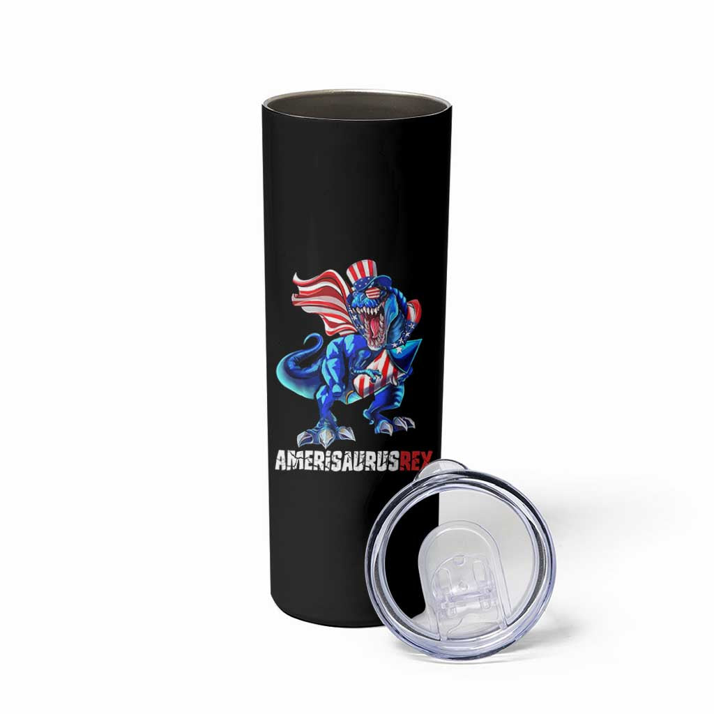 Dinosaur 4th of July Skinny Tumbler Funny Boys Kids Patriotic - Wonder Print Shop