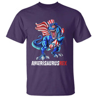 Dinosaur 4th of July T Shirt Funny Boys Kids Patriotic - Wonder Print Shop