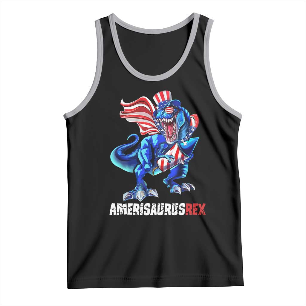 Dinosaur 4th of July Tank Top Funny Boys Kids Patriotic - Wonder Print Shop
