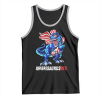 Dinosaur 4th of July Tank Top Funny Boys Kids Patriotic - Wonder Print Shop
