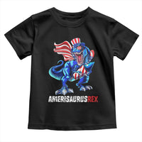 Dinosaur 4th of July Toddler T Shirt Funny Boys Kids Patriotic - Wonder Print Shop