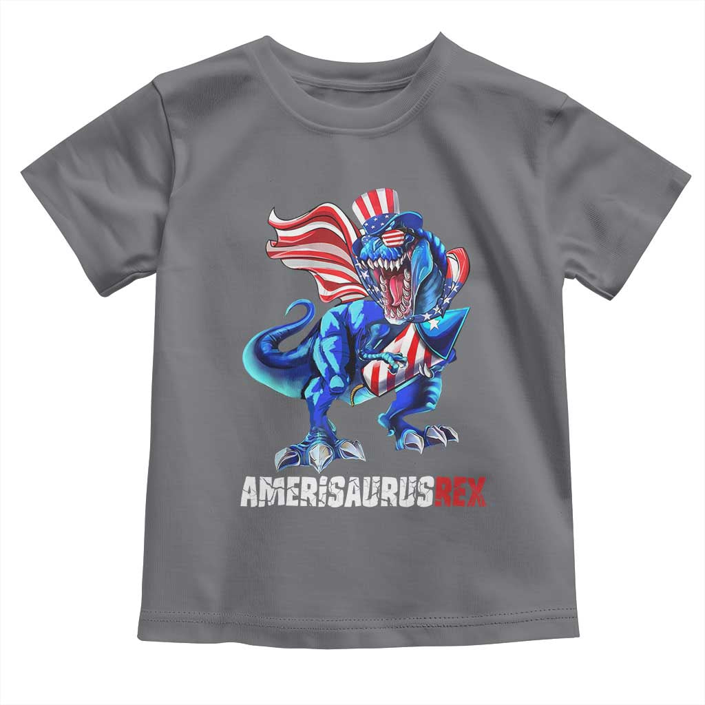 Dinosaur 4th of July Toddler T Shirt Funny Boys Kids Patriotic - Wonder Print Shop