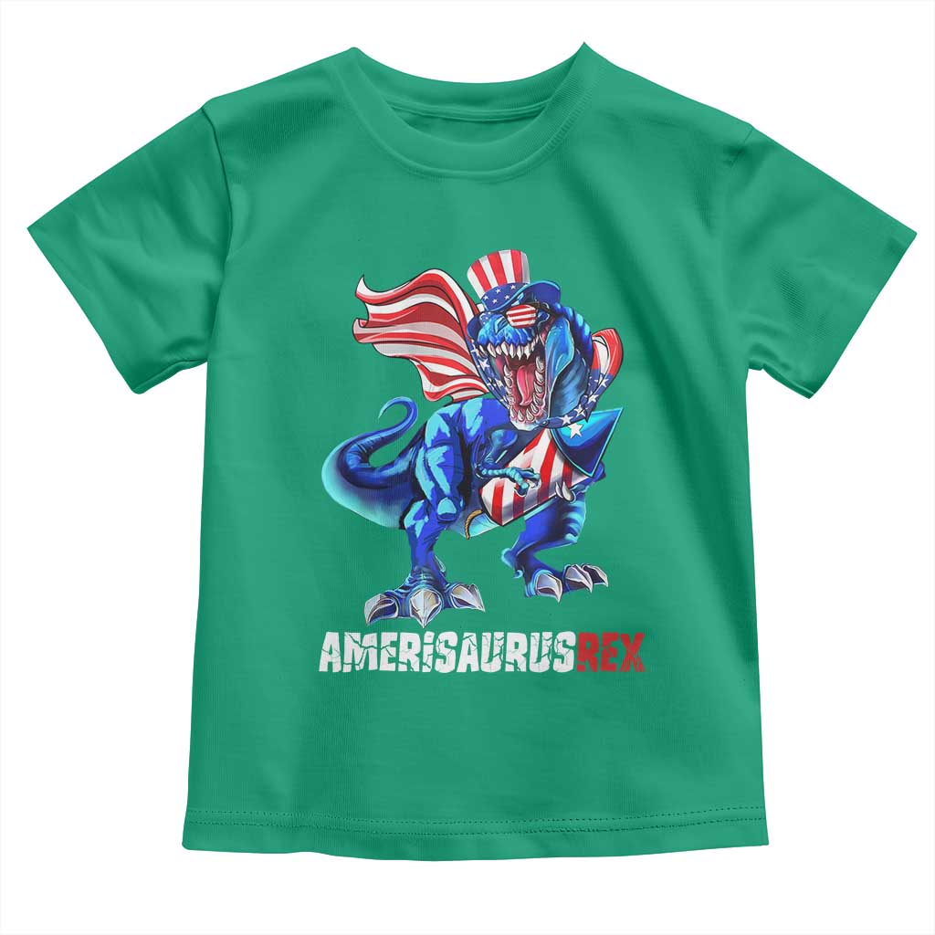Dinosaur 4th of July Toddler T Shirt Funny Boys Kids Patriotic - Wonder Print Shop