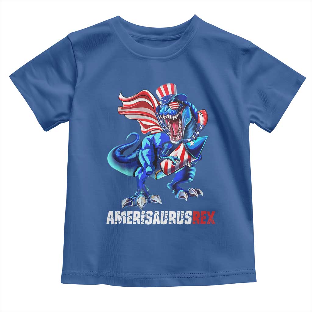 Dinosaur 4th of July Toddler T Shirt Funny Boys Kids Patriotic - Wonder Print Shop