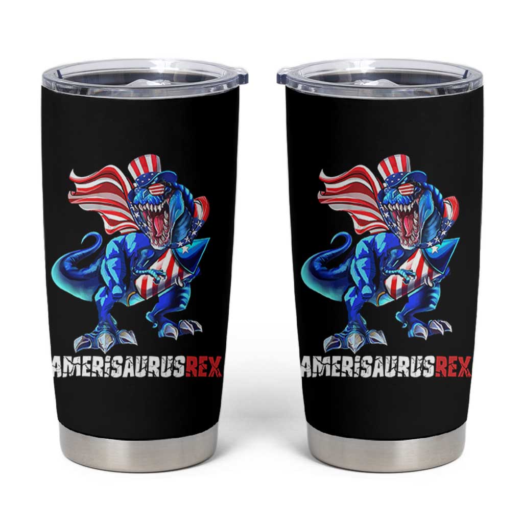 Dinosaur 4th of July Tumbler Cup Funny Boys Kids Patriotic - Wonder Print Shop