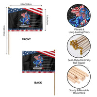 Dinosaur 4th of July Patriotic Handheld Flag Funny Boys Kids
