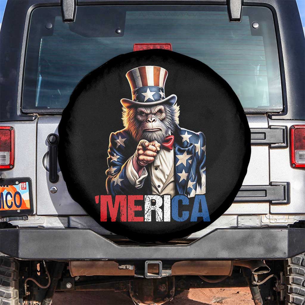 Bigfoot Merica Spare Tire Cover American Flag Patriotic 4th Of July Uncle Sam - Wonder Print Shop