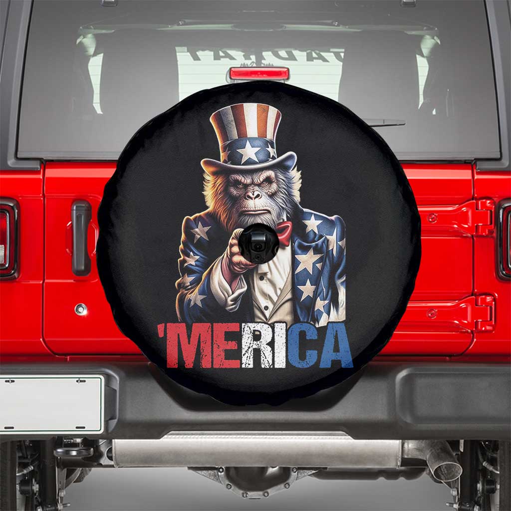 Bigfoot Merica Spare Tire Cover American Flag Patriotic 4th Of July Uncle Sam - Wonder Print Shop