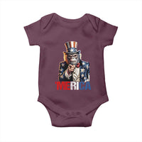 Bigfoot Merica Baby Onesie American Flag Patriotic 4th Of July Uncle Sam - Wonder Print Shop