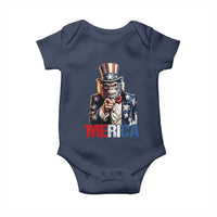 Bigfoot Merica Baby Onesie American Flag Patriotic 4th Of July Uncle Sam - Wonder Print Shop