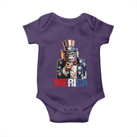 Bigfoot Merica Baby Onesie American Flag Patriotic 4th Of July Uncle Sam - Wonder Print Shop