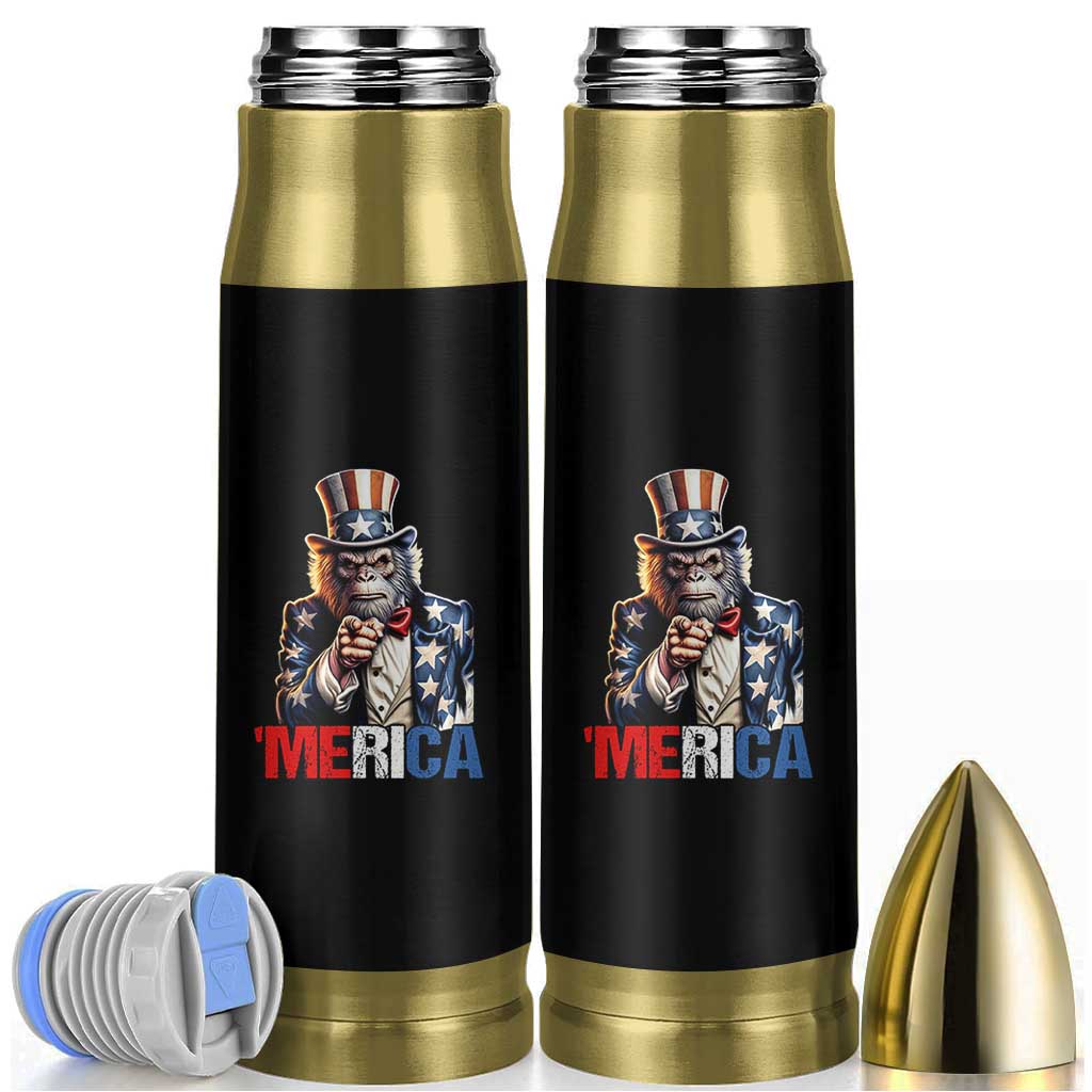 Bigfoot Merica Bullet Tumbler American Flag Patriotic 4th Of July Uncle Sam - Wonder Print Shop