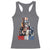 Bigfoot Merica Racerback Tank Top American Flag Patriotic 4th Of July Uncle Sam - Wonder Print Shop