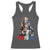 Bigfoot Merica Racerback Tank Top American Flag Patriotic 4th Of July Uncle Sam - Wonder Print Shop
