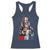 Bigfoot Merica Racerback Tank Top American Flag Patriotic 4th Of July Uncle Sam - Wonder Print Shop