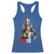 Bigfoot Merica Racerback Tank Top American Flag Patriotic 4th Of July Uncle Sam - Wonder Print Shop