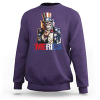 Bigfoot Merica Sweatshirt American Flag Patriotic 4th Of July Uncle Sam - Wonder Print Shop
