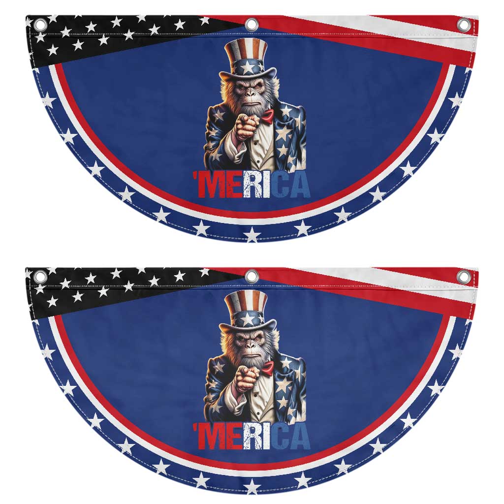 Bigfoot Merica Patriotic Fan Flag American Flag 4th Of July Uncle Sam