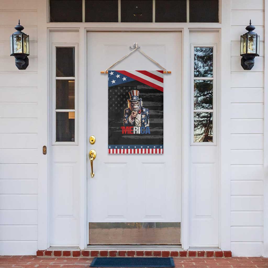 Bigfoot Merica Garden Flag American Flag Patriotic 4th Of July Uncle Sam