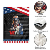 Bigfoot Merica Garden Flag American Flag Patriotic 4th Of July Uncle Sam