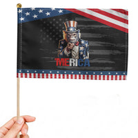 Bigfoot Merica Patriotic Handheld Flag American Flag 4th Of July Uncle Sam