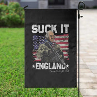 Suck It England Funny 4th of July George Washington 1776 Garden Flag - Wonder Print Shop