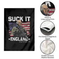 Suck It England Funny 4th of July George Washington 1776 Garden Flag - Wonder Print Shop