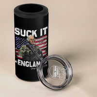 Suck It England Funny 4th of July George Washington 1776 4 in 1 Can Cooler Tumbler - Wonder Print Shop