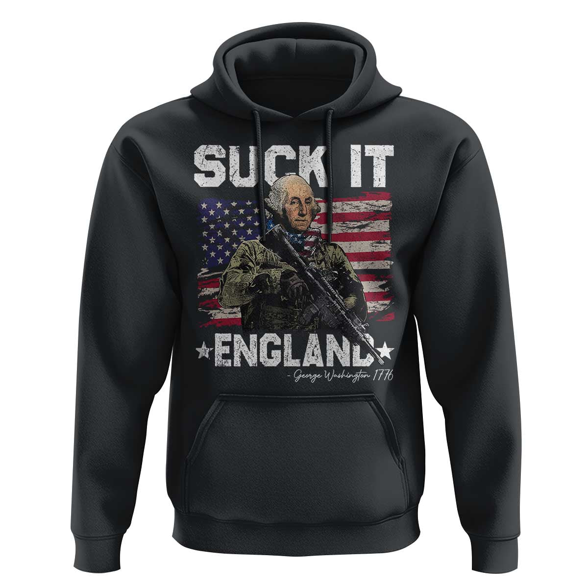 Suck It England Funny 4th of July George Washington 1776 Hoodie - Wonder Print Shop