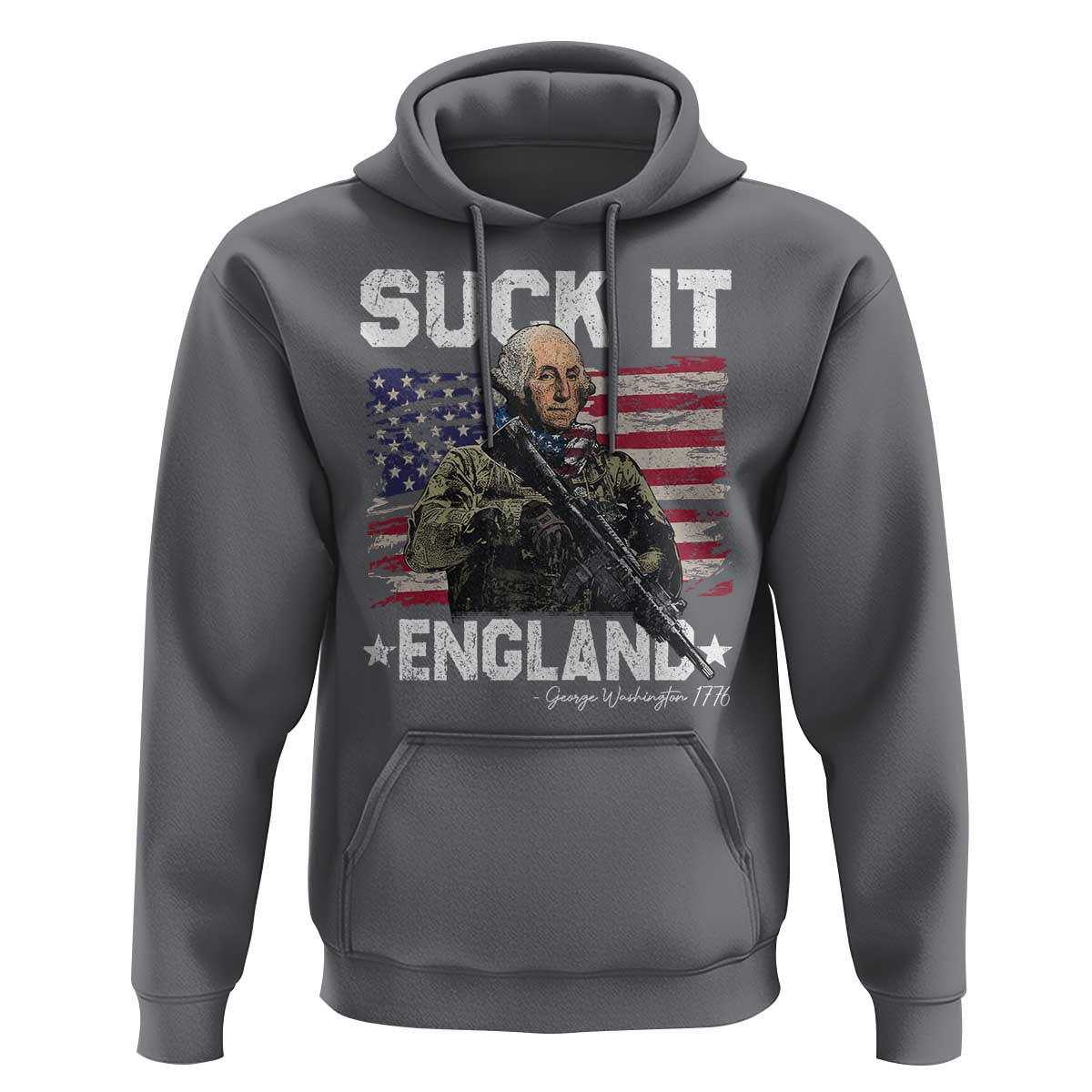Suck It England Funny 4th of July George Washington 1776 Hoodie - Wonder Print Shop