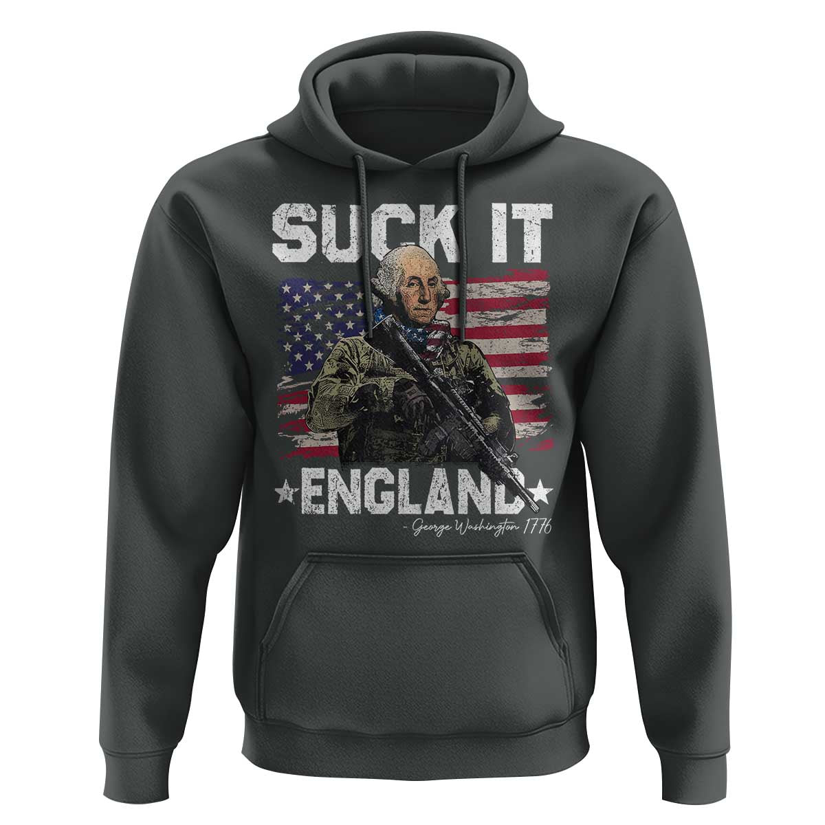 Suck It England Funny 4th of July George Washington 1776 Hoodie - Wonder Print Shop