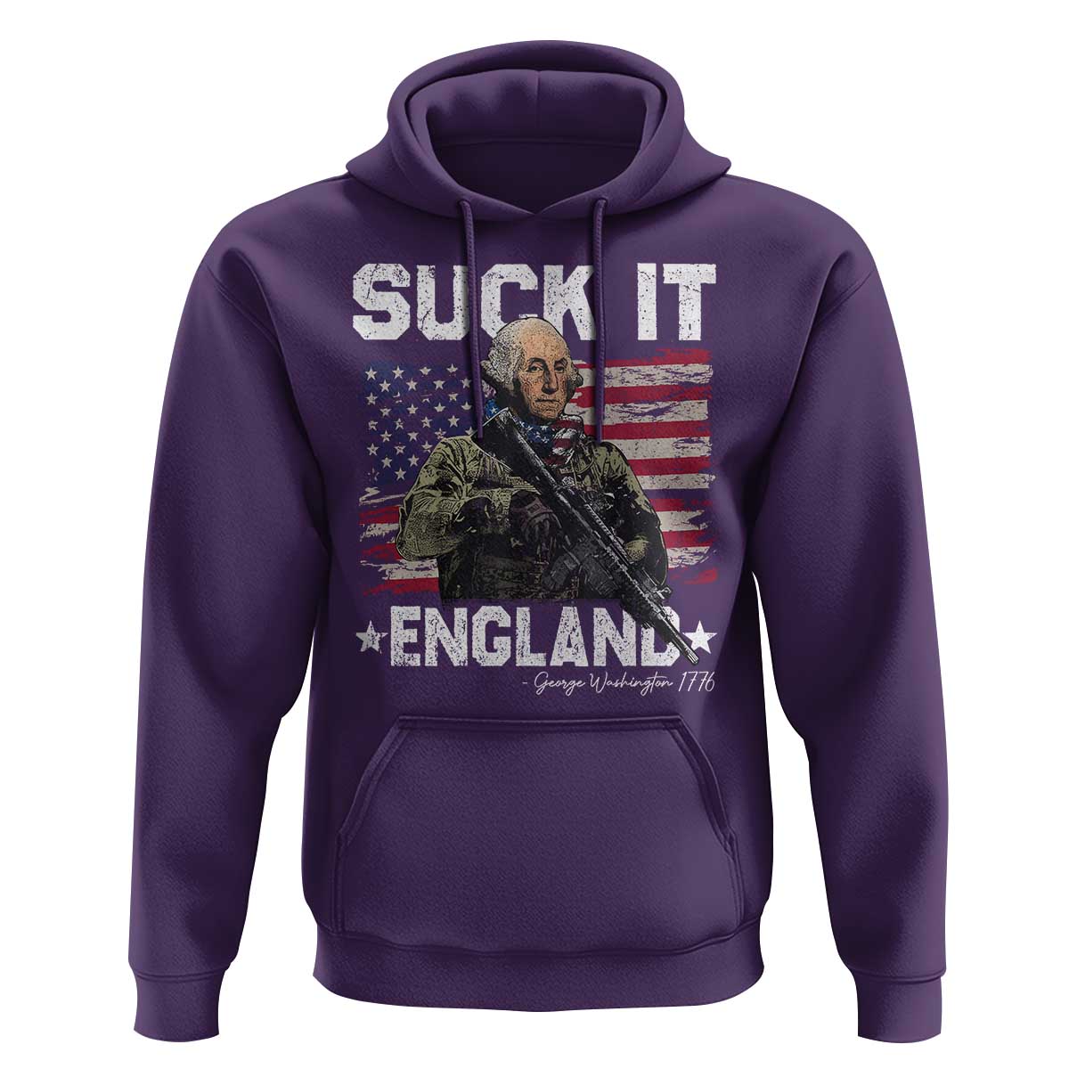 Suck It England Funny 4th of July George Washington 1776 Hoodie - Wonder Print Shop