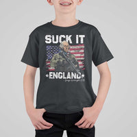 Suck It England Funny 4th of July George Washington 1776 T Shirt For Kid - Wonder Print Shop