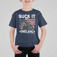 Suck It England Funny 4th of July George Washington 1776 T Shirt For Kid - Wonder Print Shop